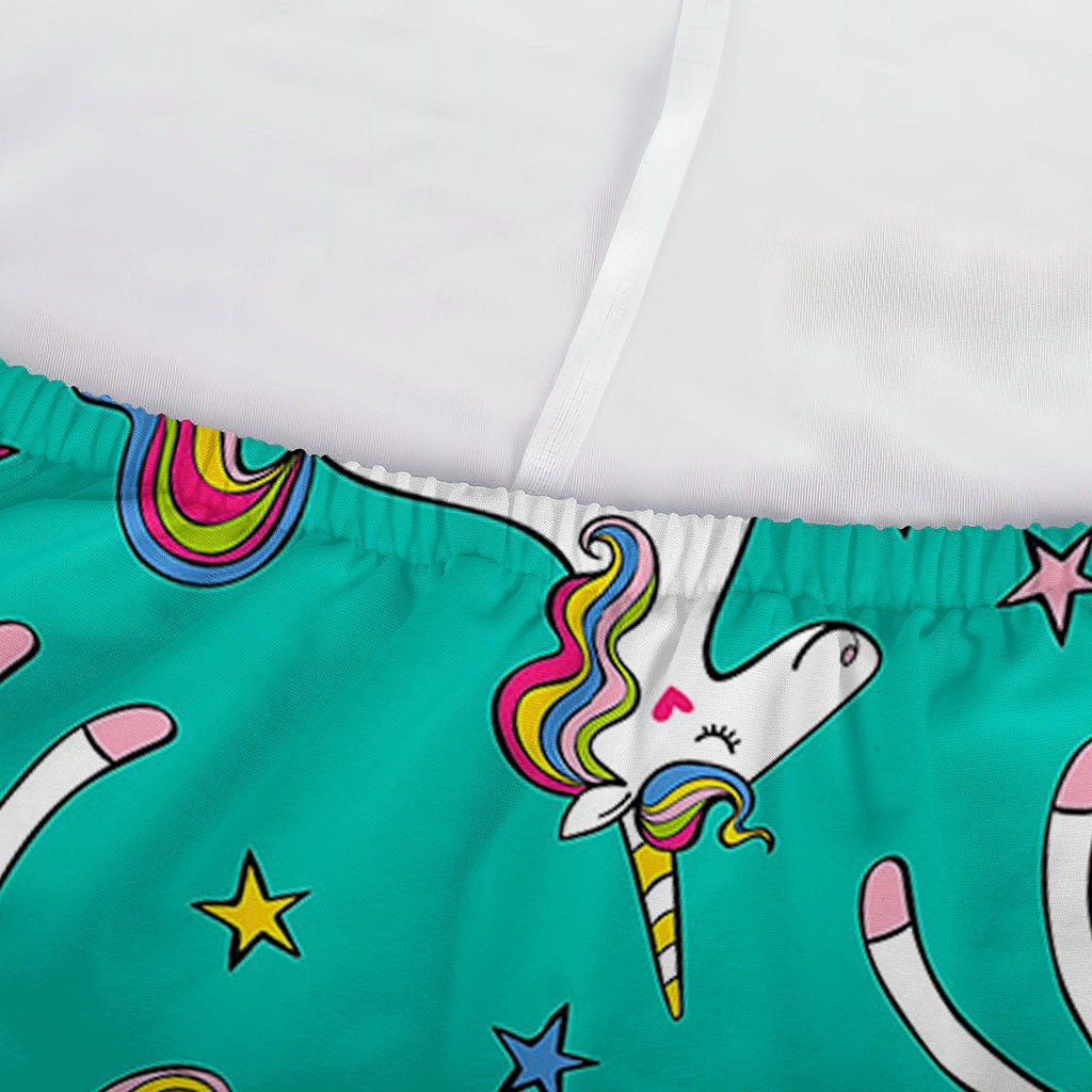 Doodle Unicorn Pattern Print Sofa Cover