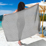 Doodle Windowpane Pattern Print Beach Sarong Wrap