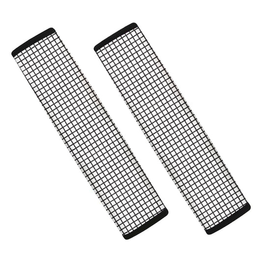 Doodle Windowpane Pattern Print Car Seat Belt Covers