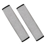 Doodle Windowpane Pattern Print Car Seat Belt Covers