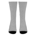 Doodle Windowpane Pattern Print Crew Socks