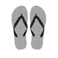 Doodle Windowpane Pattern Print Flip Flops