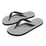 Doodle Windowpane Pattern Print Flip Flops