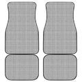 Doodle Windowpane Pattern Print Front and Back Car Floor Mats