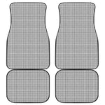 Doodle Windowpane Pattern Print Front and Back Car Floor Mats