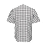 Doodle Windowpane Pattern Print Men's Baseball Jersey