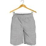 Doodle Windowpane Pattern Print Men's Shorts