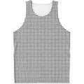 Doodle Windowpane Pattern Print Men's Tank Top