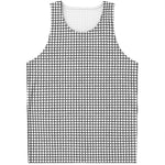 Doodle Windowpane Pattern Print Men's Tank Top