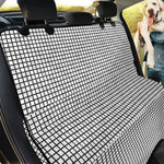Doodle Windowpane Pattern Print Pet Car Back Seat Cover