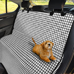 Doodle Windowpane Pattern Print Pet Car Back Seat Cover