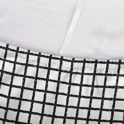 Doodle Windowpane Pattern Print Sofa Cover