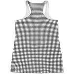 Doodle Windowpane Pattern Print Women's Racerback Tank Top