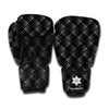 Dot Geometric Square Pattern Print Boxing Gloves