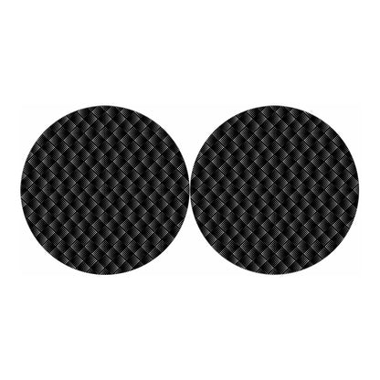 Dot Geometric Square Pattern Print Car Coasters