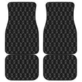 Dot Geometric Square Pattern Print Front and Back Car Floor Mats
