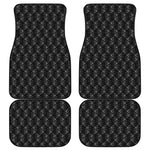 Dot Geometric Square Pattern Print Front and Back Car Floor Mats