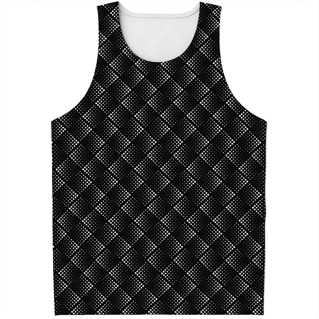 Dot Geometric Square Pattern Print Men's Tank Top