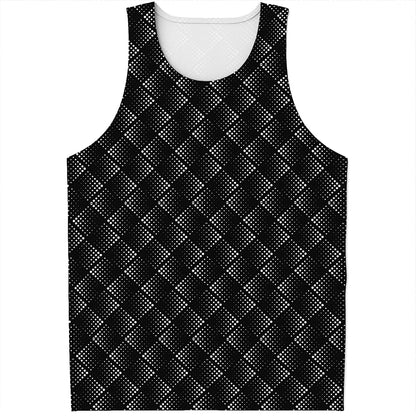 Dot Geometric Square Pattern Print Men's Tank Top