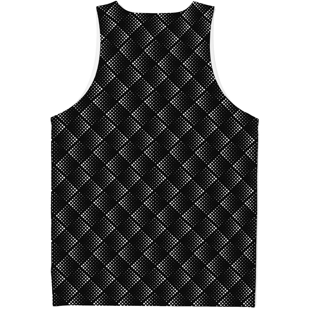 Dot Geometric Square Pattern Print Men's Tank Top