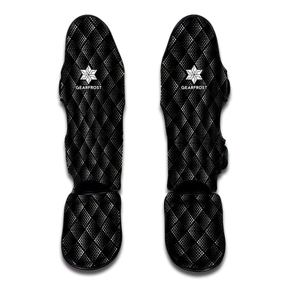 Dot Geometric Square Pattern Print Muay Thai Shin Guard