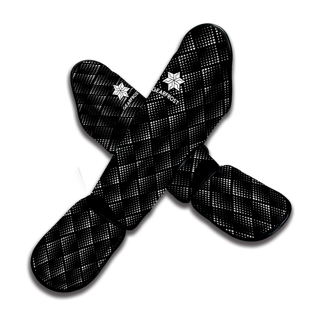 Dot Geometric Square Pattern Print Muay Thai Shin Guard