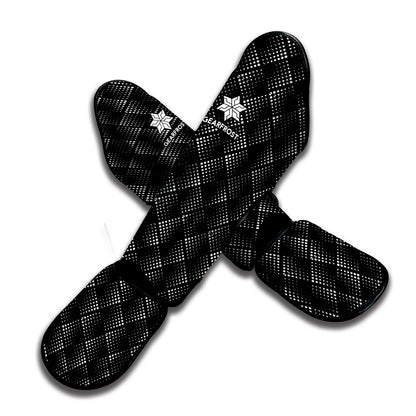Dot Geometric Square Pattern Print Muay Thai Shin Guard