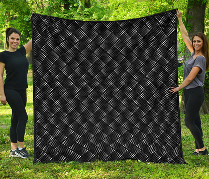 Dot Geometric Square Pattern Print Quilt