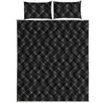 Dot Geometric Square Pattern Print Quilt Bed Set