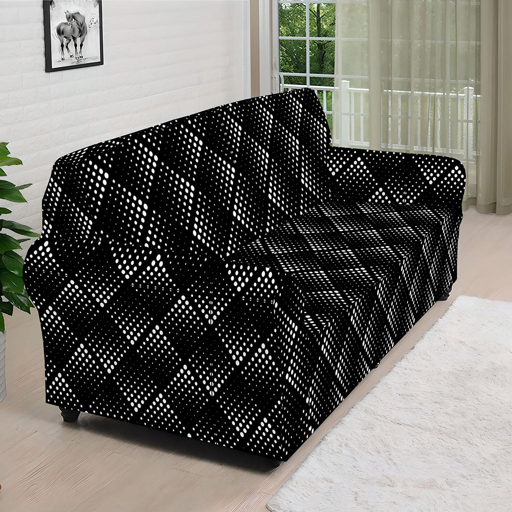 Dot Geometric Square Pattern Print Sofa Cover