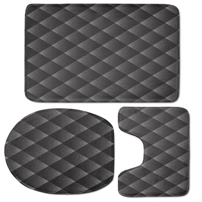 Dot Geometric Triangle Pattern Print 3 Piece Bath Mat Set