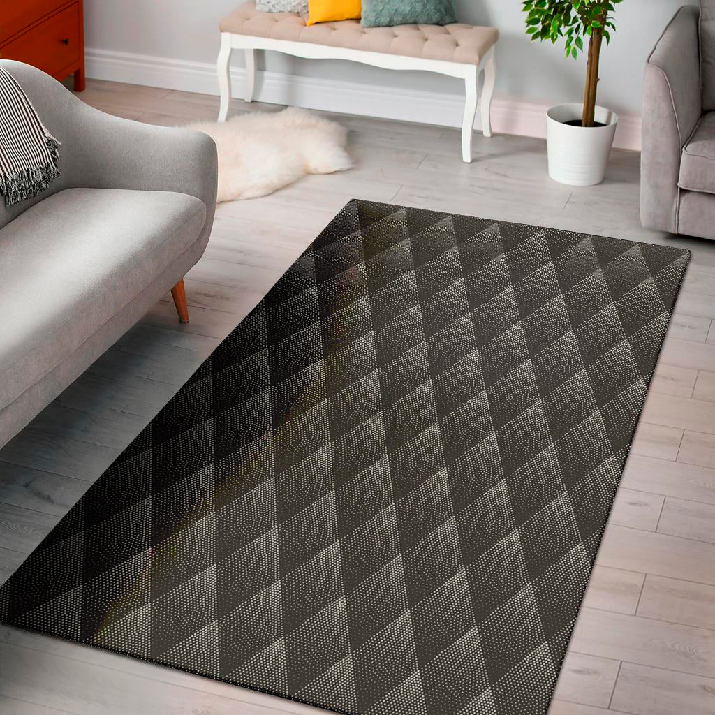 Dot Geometric Triangle Pattern Print Area Rug