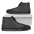 Dot Geometric Triangle Pattern Print Black High Top Sneakers