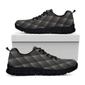 Dot Geometric Triangle Pattern Print Black Running Shoes