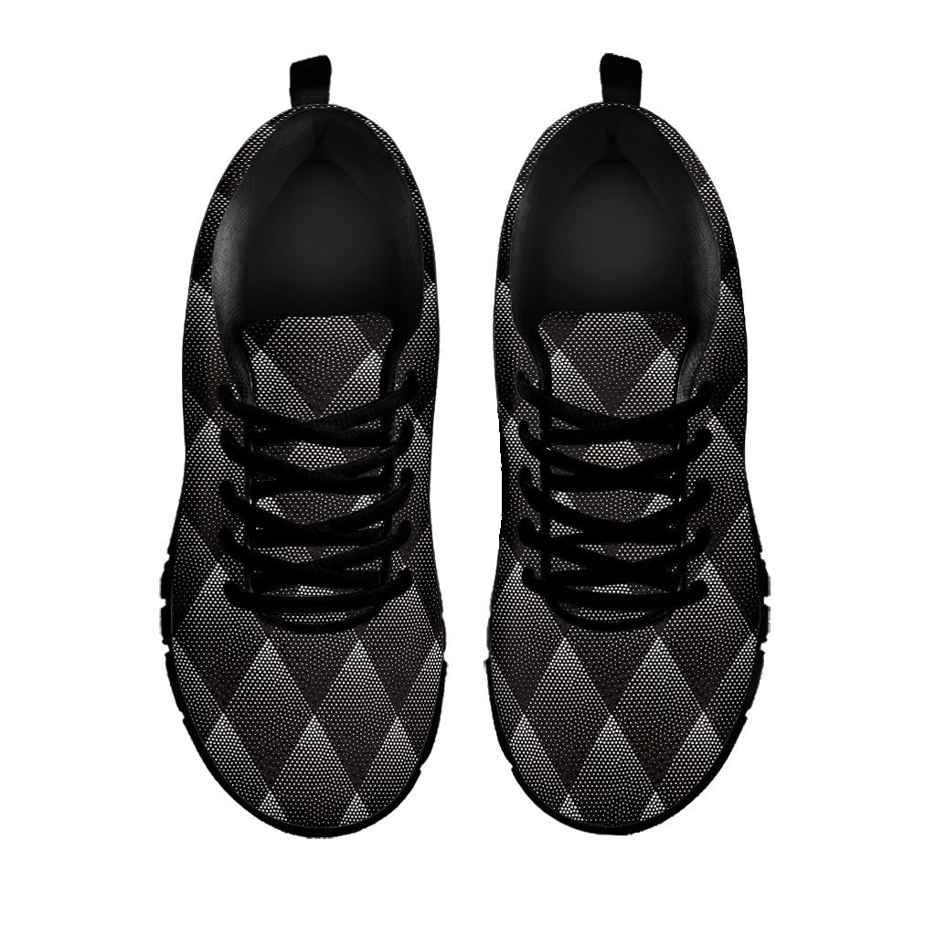 Dot Geometric Triangle Pattern Print Black Sneakers