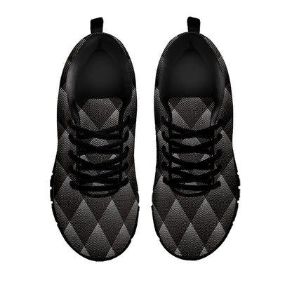 Dot Geometric Triangle Pattern Print Black Sneakers