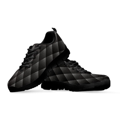 Dot Geometric Triangle Pattern Print Black Sneakers