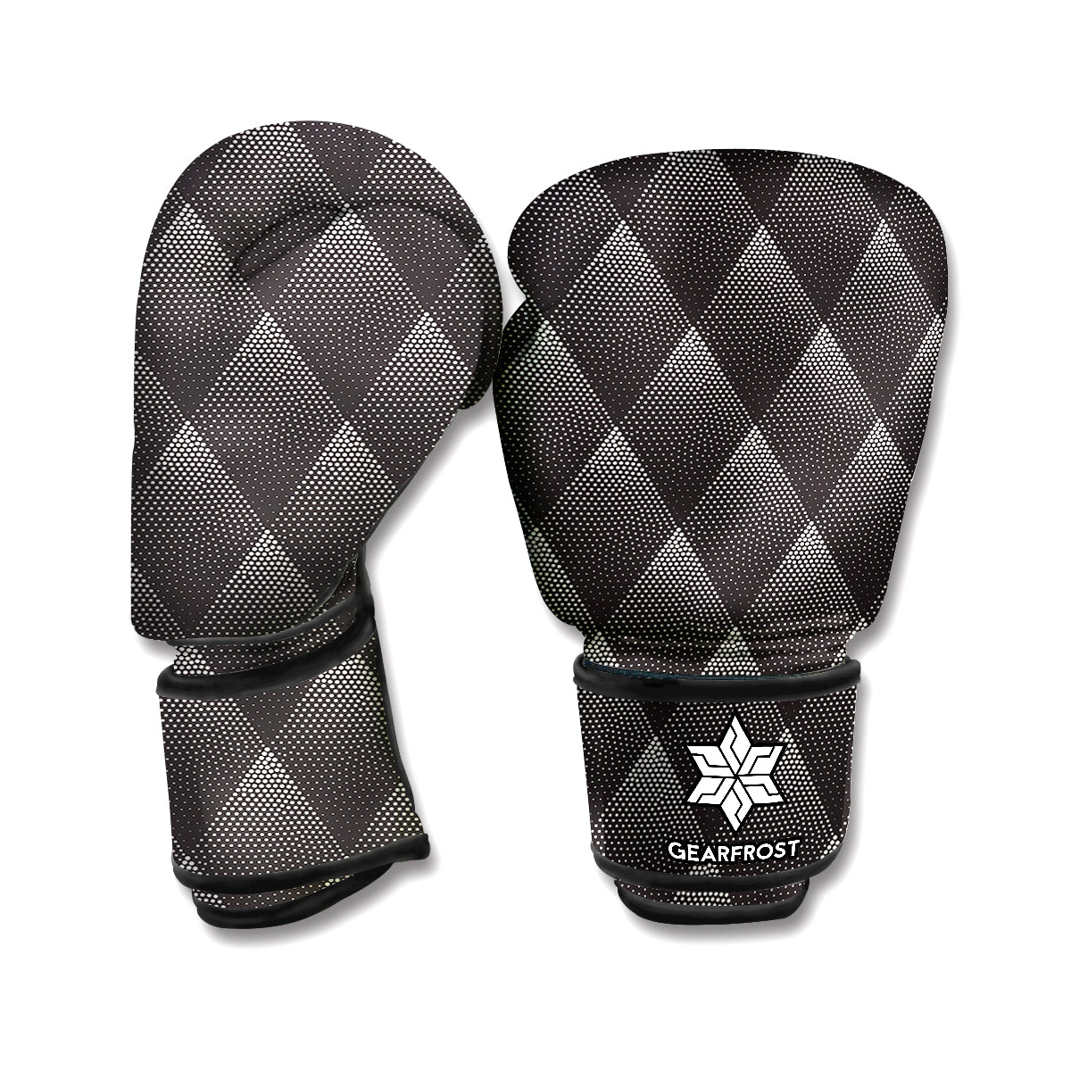 Dot Geometric Triangle Pattern Print Boxing Gloves