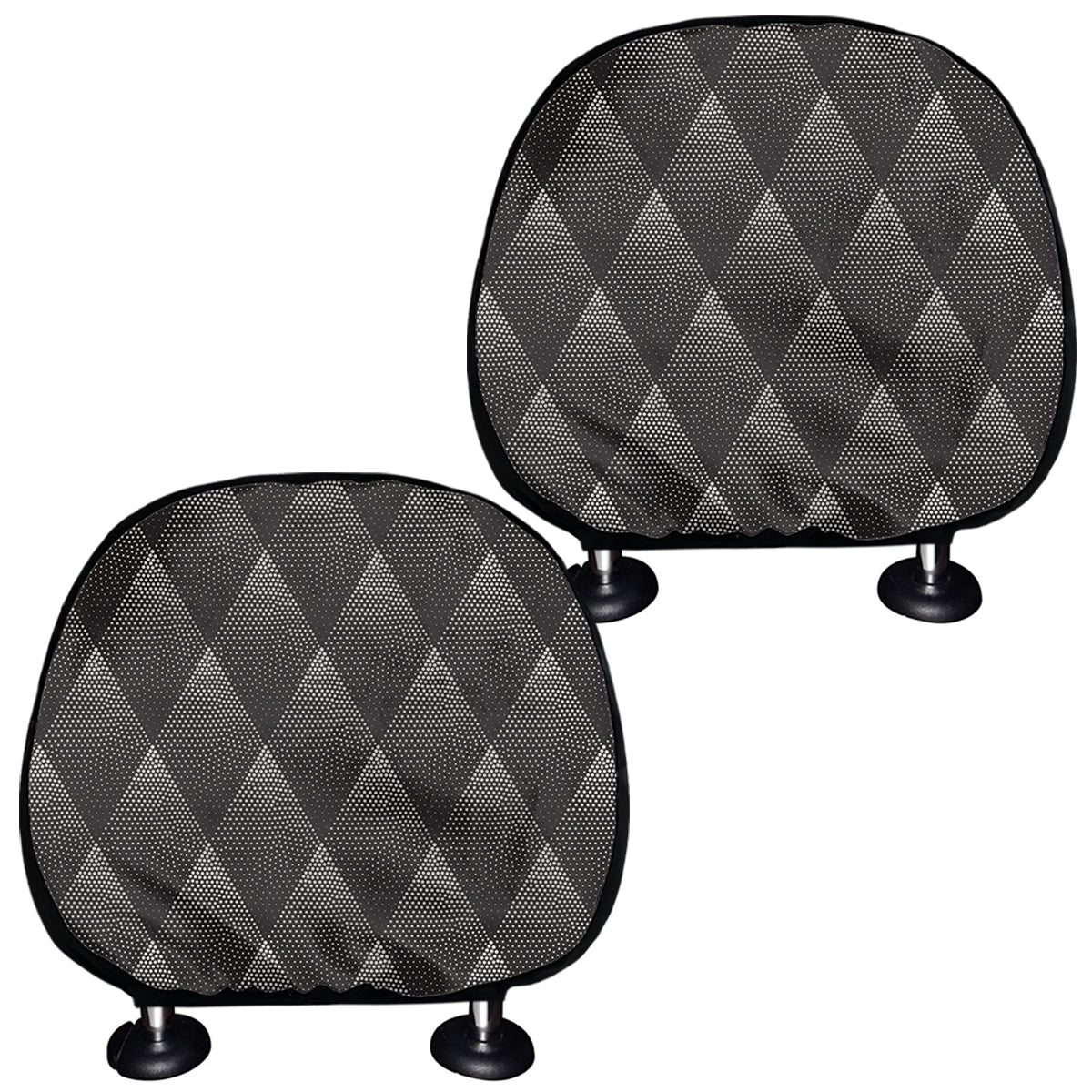 Dot Geometric Triangle Pattern Print Car Headrest Covers