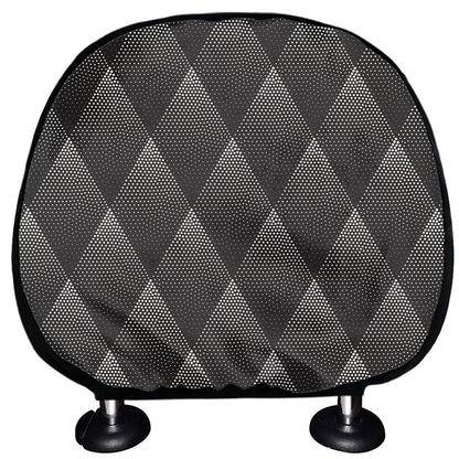 Dot Geometric Triangle Pattern Print Car Headrest Covers
