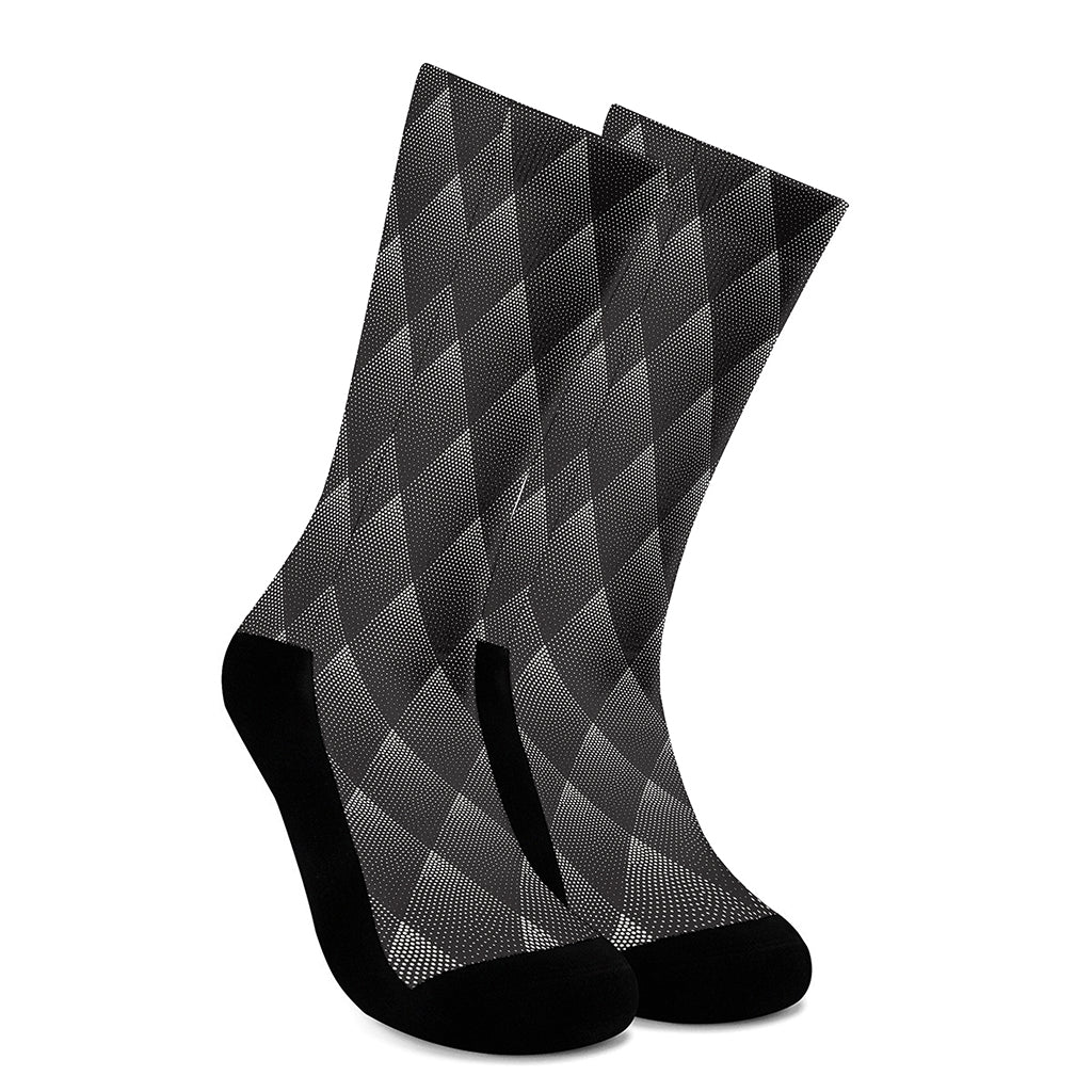 Dot Geometric Triangle Pattern Print Crew Socks