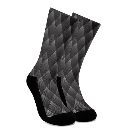 Dot Geometric Triangle Pattern Print Crew Socks