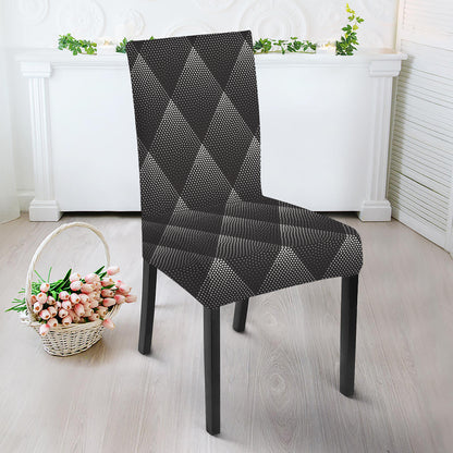 Dot Geometric Triangle Pattern Print Dining Chair Slipcover