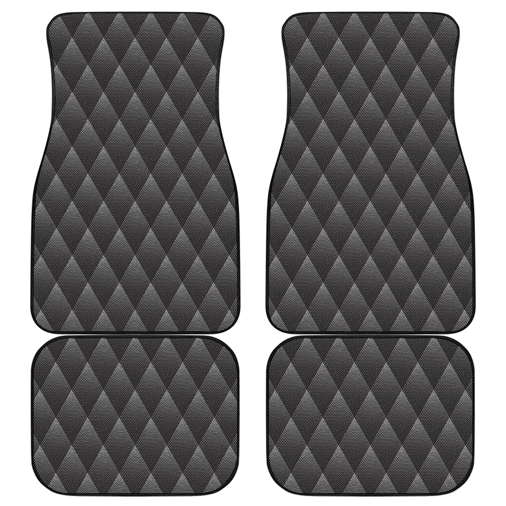 Dot Geometric Triangle Pattern Print Front and Back Car Floor Mats