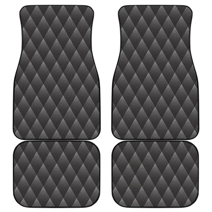 Dot Geometric Triangle Pattern Print Front and Back Car Floor Mats