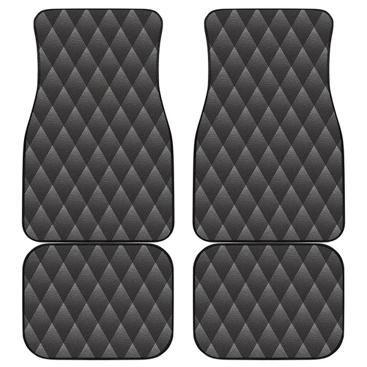 Dot Geometric Triangle Pattern Print Front and Back Car Floor Mats