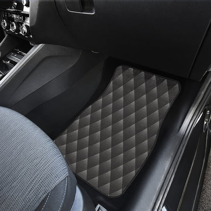 Dot Geometric Triangle Pattern Print Front and Back Car Floor Mats