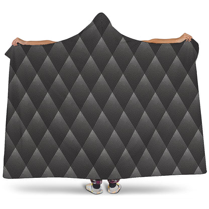 Dot Geometric Triangle Pattern Print Hooded Blanket