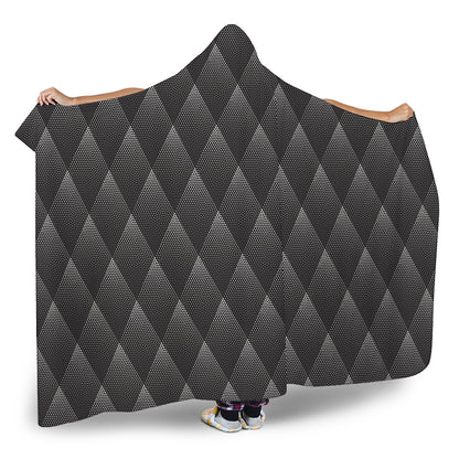 Dot Geometric Triangle Pattern Print Hooded Blanket