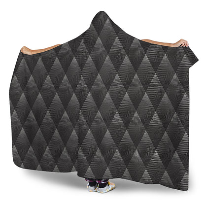 Dot Geometric Triangle Pattern Print Hooded Blanket